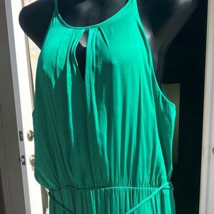 Jennifer Lopez Emerald Green Maxi Dress  Size 16